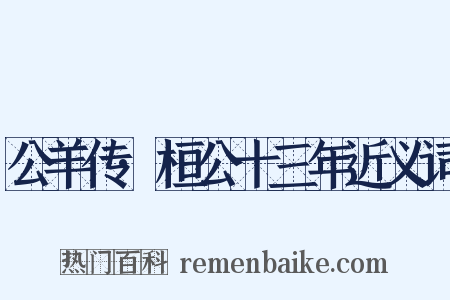 公羊传·桓公十三年近义词是什么意思的图片